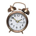 Miniatyrbild 2 av 5: Retro dubbel ring väckarklocka kopparröd hög alarm batteridriven väckarklocka