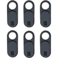 [RM] Webcam Cover, Camera Cover Slider, 6-pack Ultra-thin Laptop Camera Cover Slider (black)