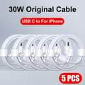 Miniatyrbillede 1 af 5: PD3.0 20W Hurtigoplader Datakabel til iPhone 14 13 12 Pro Max AirPods iPad USB Type C til Lightning Kabel 5 STK 5 PCS 2m