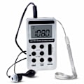 Miniatyrbild 2 av 5: bärbar digitalradio AM/FM stereoradio med hörlurar för promenader grå