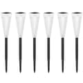 [RM]Composite Solar Artisans, Hollow Design Auto On/Off Solar Powered Pathway Lights, Durable for High Outdoor Temperatures and Humidity, 6 Bright