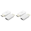 2X Active Standard DP1.4 to HDMI-compatible 2.1 Adapter, Dp to HDMI-compatible Cable Converter, Supports 8K@60Hz Silver gray