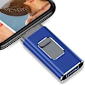 Miniatyrbild 1 av 5: 3-i-1 USB 3.0 Flash Drive 128GB Metall Pendrive Android OTG Mirco USB Minne Blue