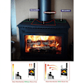 Miniatyrbild 4 av 5: Tyst Värmedriven Grå 6-bladig Fläktmotor för Vedspis/Kamin