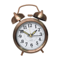 Miniatyrbild 4 av 5: Retro dubbel ring väckarklocka kopparröd hög alarm batteridriven väckarklocka