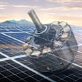 Miniatyrbild 5 av 5: Bil Solcellsdriven Magnetisk Rotation Flytande Glob Ornament Hemmakontor Gåva Guld
