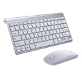 Miniatyrbild 4 av 5: Mini Trådlöst Tangentbord Mus Set Vattentätt 2.4G För Laptop Mac PC Silver