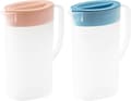 [RM]2X Plastic Jugs with Lid and Handle, Juice Pitcher for Refrigerator, Water Pitcher for Hot/Cold Beverages for Lemonade 2L