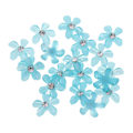Miniatyrbild 1 av 5: 20 blommor flatback knapp strass utsmyckningar för bröllop lila
