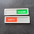Miniatyrbild 2 av 5: Diskmaskinsmagnet Ren Smutsig Skylt Dubbelsidig Vändbar Magnet med Magnetisk Platta Kök Diskmaskin Vändbar Indikator