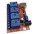 Miniatyrbild 4 av 5: Drivrutinslös HID 4-kanals USB Relämodul USB Relä för 5V MCU-styrning