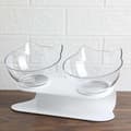 [RM] Elevated Tilted Double Pet Bowl, Cat and Dog Bowls to Protect Pet's Neck