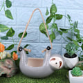 Miniatyrbild 2 av 5: Lat Suckulent Planter Blommor Blomkruka 12x9cm Luftväxt Blomkruka Grå