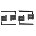 2X 50M 2.4G Wireless Audio Music Transmitter and Receiver with 3.5mm R/L RCA Wireless Audio Adapter Black