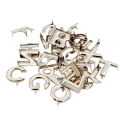 Miniatyrbild 2 av 5: Set Metall Alfabet Bokstäver A - Z Silver Spik Dubbar Läderhantverk För DIY Skor Kläder Väskor Plagg Nitar Dekoration Rock Pu