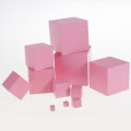 Miniatyrbild 5 av 5: Montessori Sensoriskt Material Träleksak Utveckling Rosa Tornet + Cylindriska Block