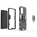 Pikkukuva 4 / 5: Yhteensopiva Samsung Galaxy A52 / A52s - Hybridirengaskuoressa - Musta Musta Black Svart