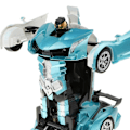Miniatyrbild 5 av 5: 1:12 2-i-1 Geststyrd RC Racingbil Transformerande Robot Leksak Present E