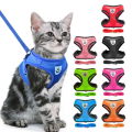Miniatyrbild 2 av 6: Kattsele väst Walking lead koppel för hundvalpar black L(4-6 kg)