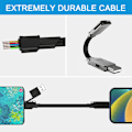 Miniatyrbild 4 av 7: Bärbar 60W Multi-Laddningskabel, 4-i-1 USB Multi-Laddningskabel för Snabbladdning, USB A/C till USB C/IP-kontakt