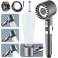 High-Pressure Shower Head, Bathroom Shower Head 4 Adjustable Modes, Limescale-Free Massage Shower Head with Water Stop, Water-Saving Shower Head