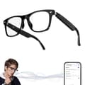 AI Translation Glasses E13 Black - Smart Real-time Translation, Touch Control, Voice Assistant, Anti-blue Light, Multifunctional Camera