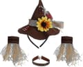 Halloween Cosplay Skræmmekragetøj - Hat, Armbånd og Halskæde (4 stk)