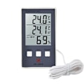 Miniatyrbild 1 av 4: Digital Termometer Hygrometer Inomhus Utomhus Temperatur Luftfuktighetsmätare C/F LCD-Display