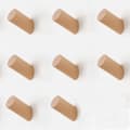 [RM]8-pack Wooden Wall Hooks, Wooden Coat Hooks, Medium Beech Cylinders, 8cm Wall Mounted Coat Hangers