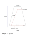 Miniatyrbild 3 av 5: Blank Truss Rod-skydd i aluminiumlegering ACCS för Import Jackson Gitarr - Brons