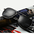 Miniatyrbild 6 av 6: Trendiga Svarta US Army MILITÄRA Polariserade Pilot Solglasögon för Män - Märke American Optical Polariserade Solglasögon Oculos De S Gold G15