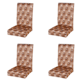 Miniatyrbild 1 av 5: 4 st Stretch Elastisk Stolsdynöverdrag Champagne