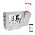 Projektionsväckarklocka för sovrum med termometer, hygrometer, digital takklocka, dimbar LED-display med USB-laddare