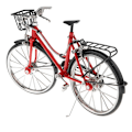 Miniatyrbild 4 av 5: 1:10 Simulering Legering Støbt Model Cykel Cykel Legetøj Kunst Håndværk Rød