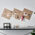 Miniatyrbild 4 av 4: Väggdekoration Sovrum Färg Filt Tavelhängare Butik Konst Svart