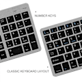 Miniatyrbild 5 av 5: Trådlöst Bluetooth-tangentbord för Windows IOS Android-bärbara datorer Svart