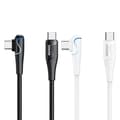 Pikkukuva 2 / 5: REMAX RC-192a Carrie Series PD 60W USB-C / Type-C - USB-C / Type-C 90 asteen kulma nopea lataus pelidatakaapeli White 1m