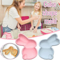 Miniatyrbild 1 av 5: Chokladform Återanvändbar Non-stick Silikon 3D Påskhare Kaninform för Kök