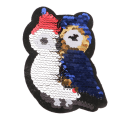 Miniatyrbild 1 av 4: Vändbara Paljetter Tecknad Uggla Patch Märke Stryk På Applikation DIY Hantverk