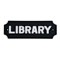 Miniatyrbild 2 av 5: PVC Hem Dörrskylt Väggpanel Trädgårdsdekor BIBLIOTEK