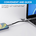 Miniatyrbild 6 av 7: Bärbar 60W Multi-Laddningskabel, 4-i-1 USB Multi-Laddningskabel för Snabbladdning, USB A/C till USB C/IP-kontakt