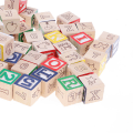 Miniatyrbild 3 av 5: Blockpussel Byggklossar Kuber Träleksak