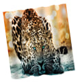 Miniatyrbild 2 av 3: Leopard Extra Långt Duschdraperi för Badrum med 12 Krokar