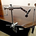 Miniatyrbild 3 av 5: Rotary flugbindningsstäd C-klämma förstärkta hårda käftar DIY flugbindningsbete tillverkningsverktyg