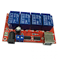 Miniatyrbild 3 av 5: Drivrutinslös HID 4-kanals USB Relämodul USB Relä för 5V MCU-styrning