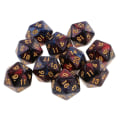 Miniatyrbild 1 av 5: 10 st 20-sidiga tärningar D20 polyedriska tärningar för Dungeons and Dragons bordsspel Röd+Svart