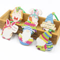 Miniatyrbild 1 av 6: Påsk Ansiktslös Dvärg Kanin Träprydnad Glad Påsk Dekoration Gåva 6pcs-Mix 3
