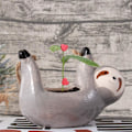 Miniatyrbild 4 av 5: Lat Suckulent Planter Blommor Blomkruka 12x9cm Luftväxt Blomkruka Grå