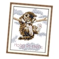 Miniatyrbild 2 av 5: Katt hänger där Stämplat Korsstygn Kit DIY Hantverk 11C 23x27cm