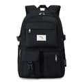 [RM]Large multi-compartment backpack, waterproof school backpack - Black Black